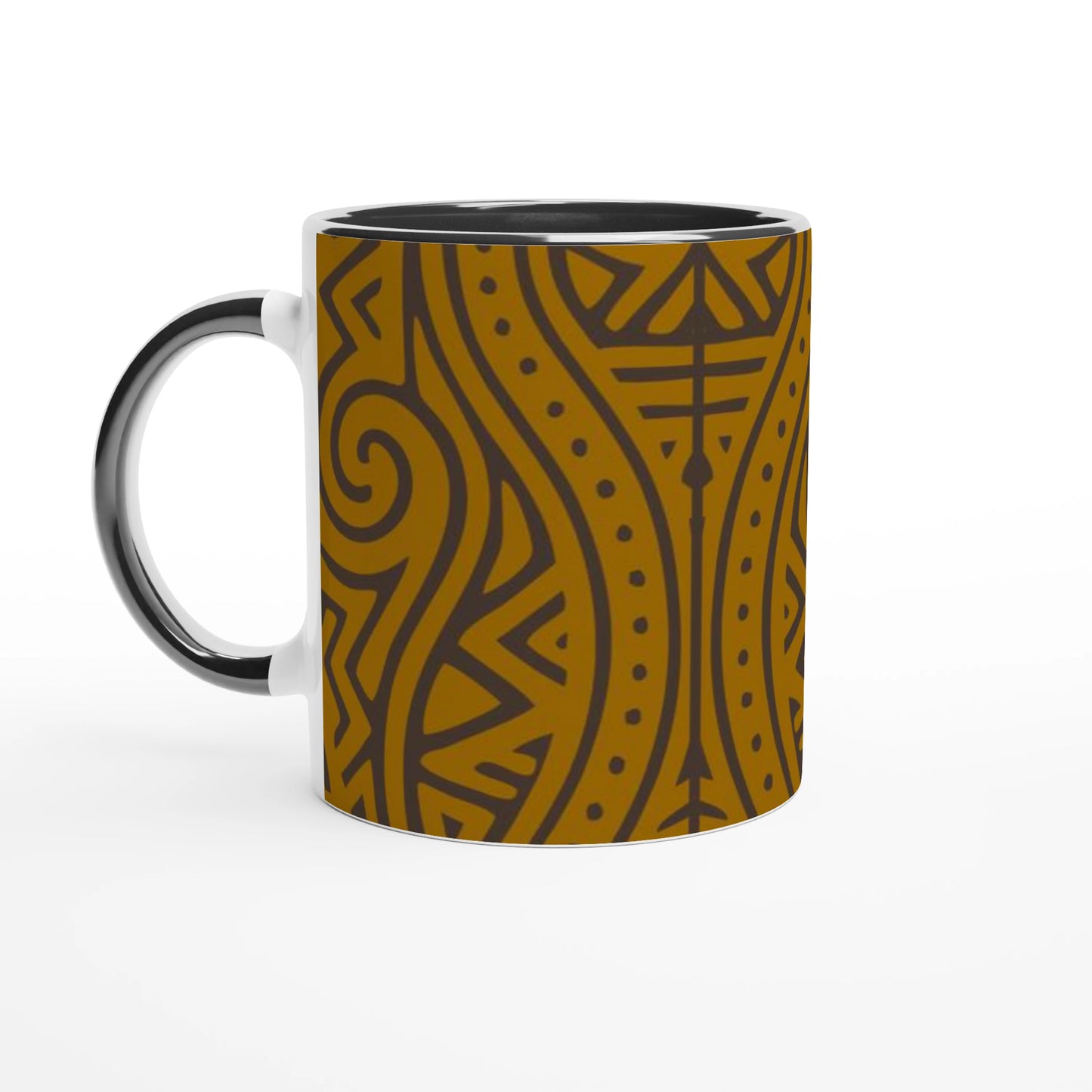 Echoes of Home Coffee Cup | Ochre Igbo Pattern Mug