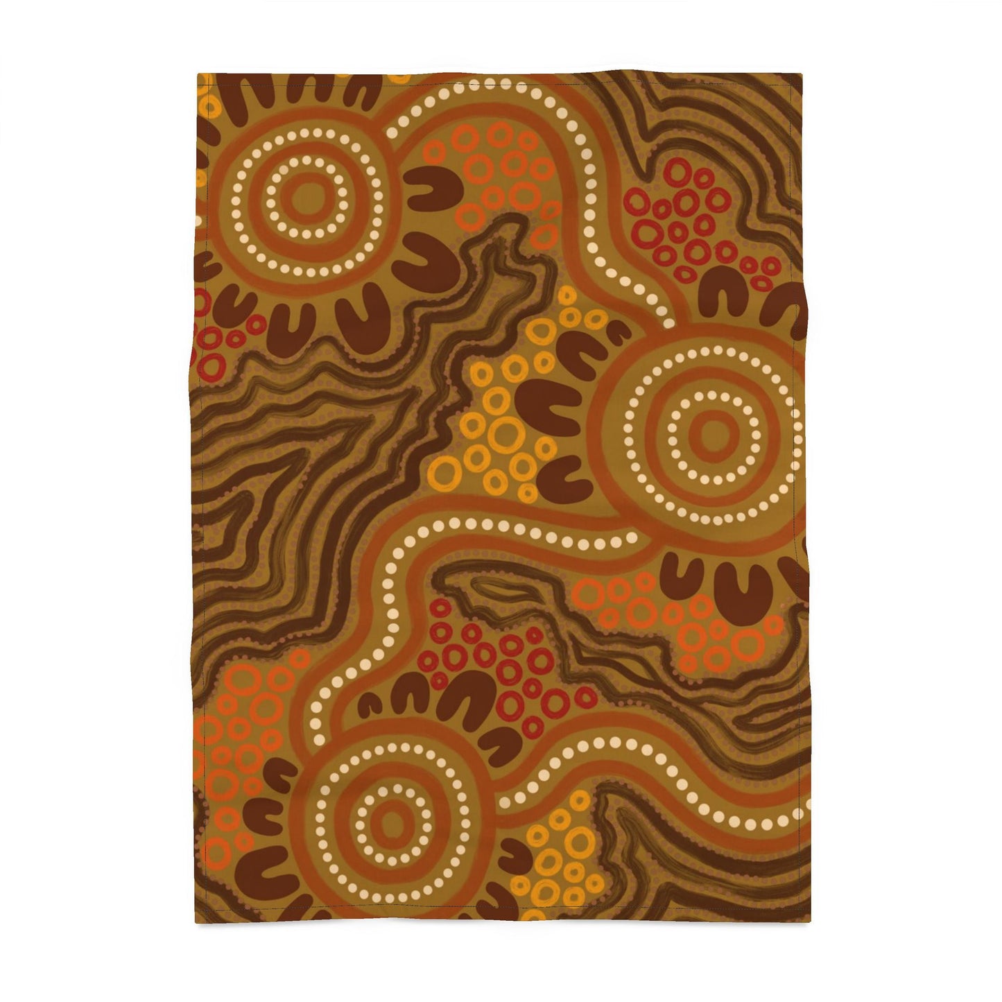 Rhythms of the Earth Tea Towel | Ochre Earth Igbo Kitchen Towel