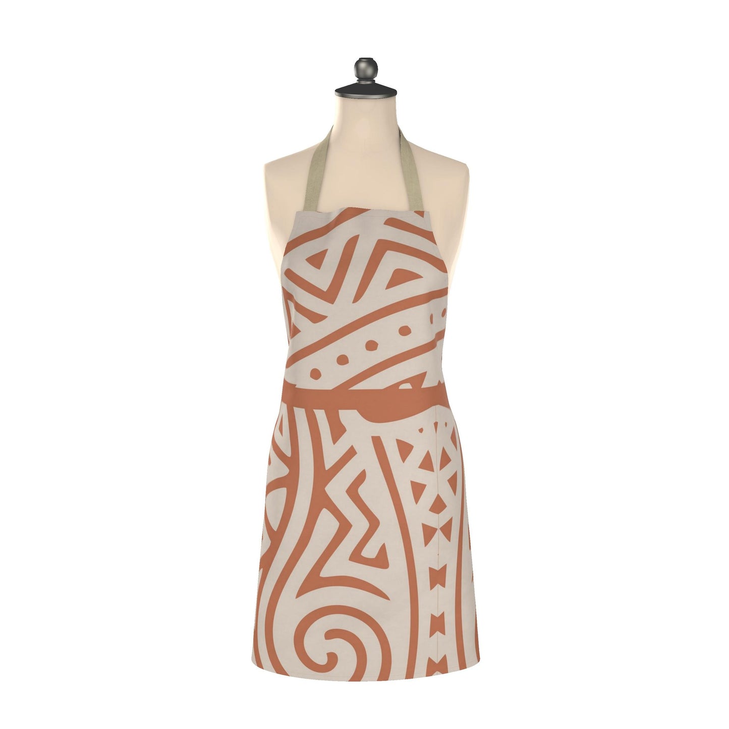 Rhythms of the Earth Apron | Clay Tribal Pattern Apron