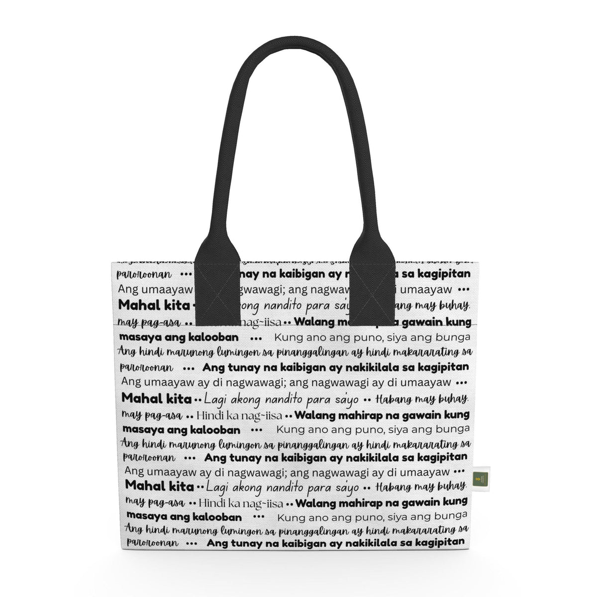 Classic Words of Home Totelet | Tagalog Typography Tote Bag