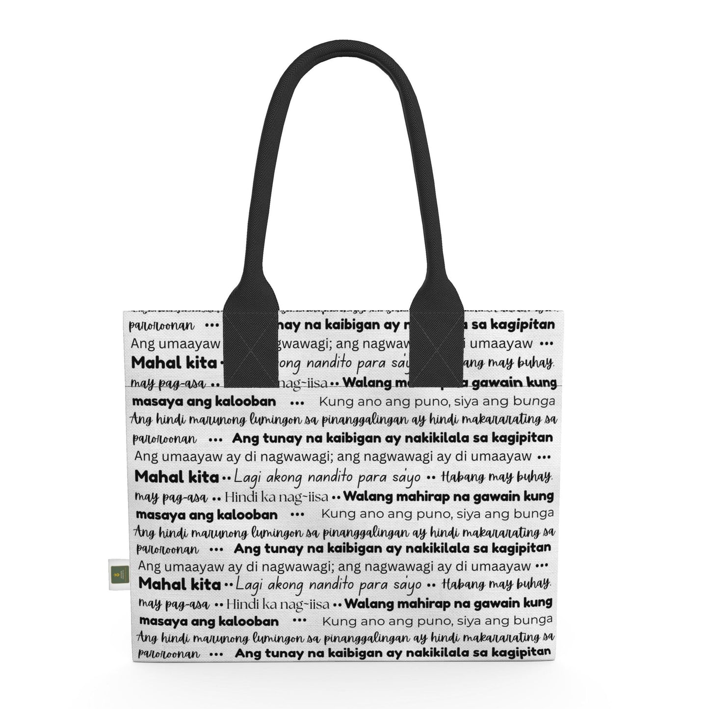 Classic Words of Home Totelet | Tagalog Typography Tote Bag