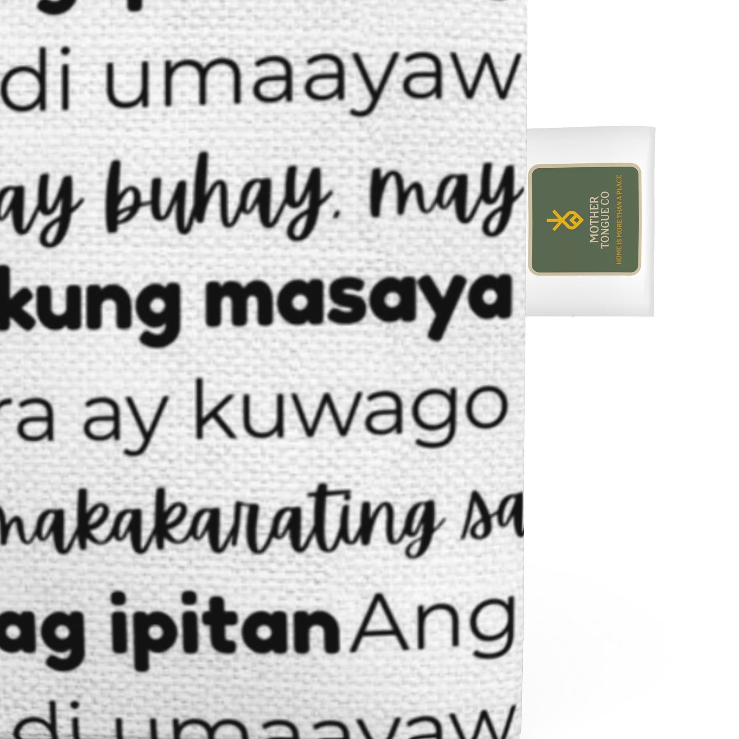 Classic Words of Home Totelet | Tagalog Typography Tote Bag
