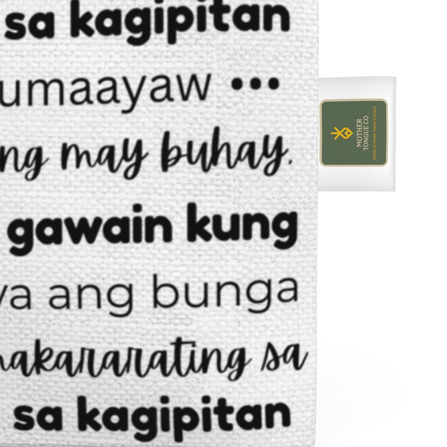 Classic Words of Home Totelet | Tagalog Typography Tote Bag