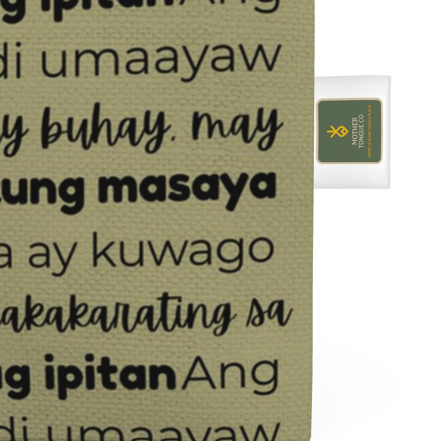 Sage Words of Home Totelet | Tagalog Typography Tote Bag