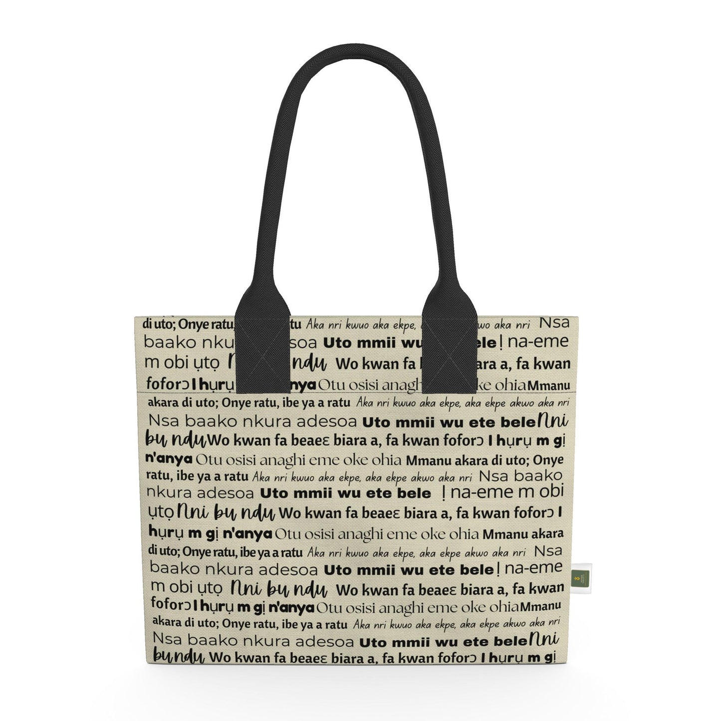 Ivory Echoes Totelet | Igbo Language Tote Bag
