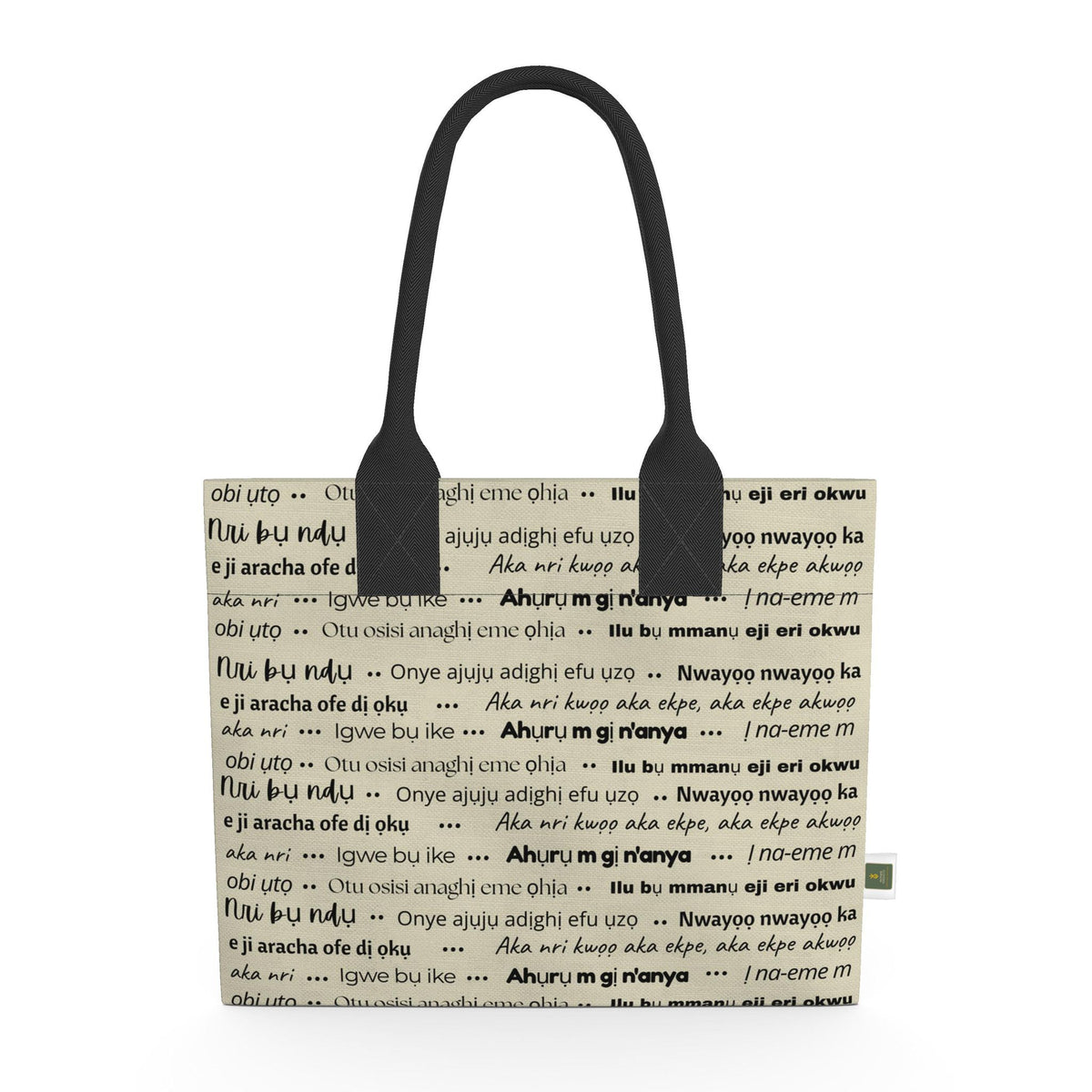 Ivory Echoes Totelet | Igbo Language Tote Bag