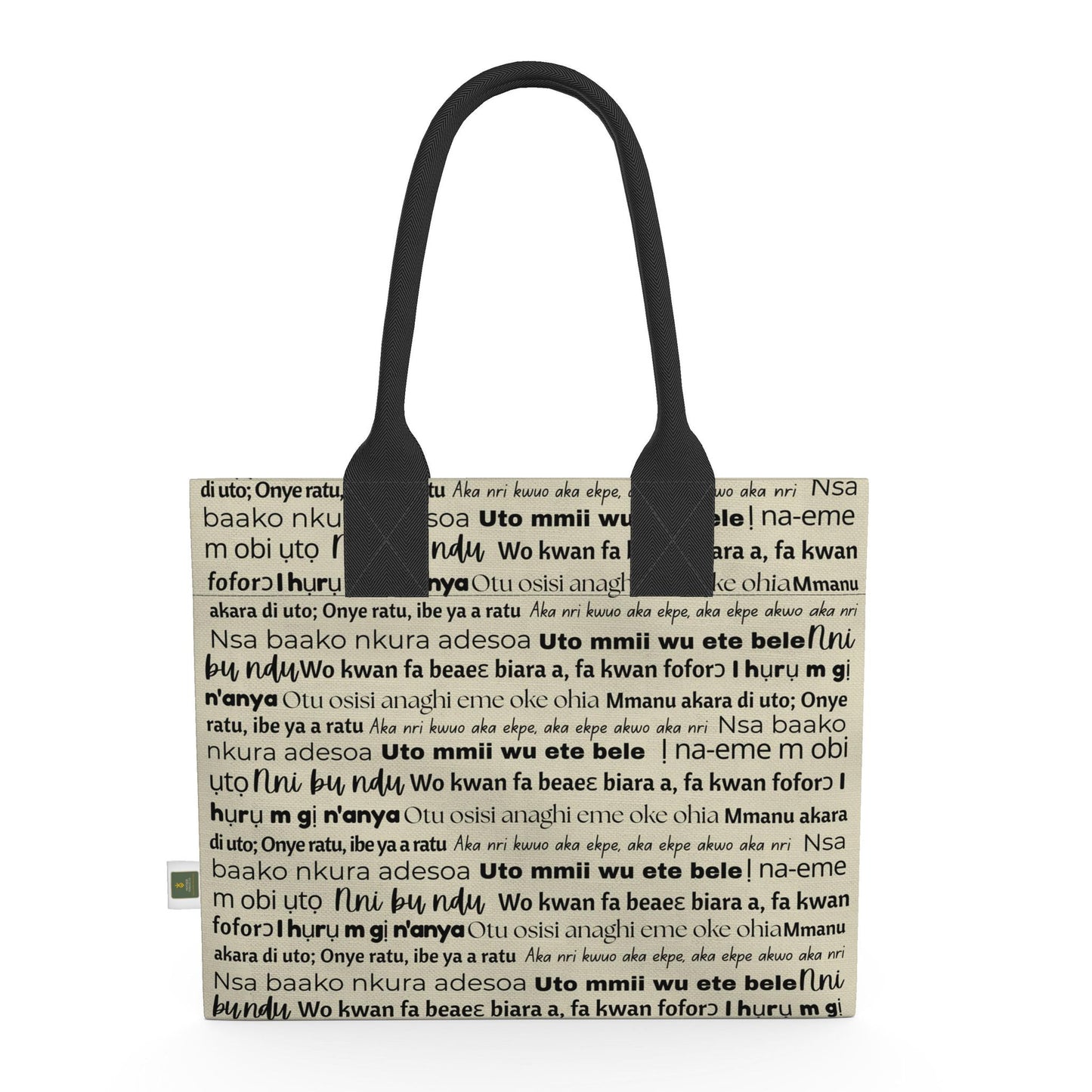 Ivory Echoes Totelet | Igbo Language Tote Bag