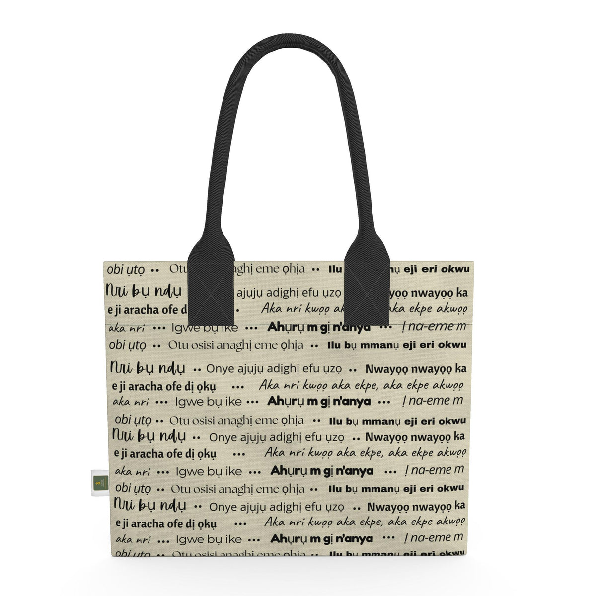 Ivory Echoes Totelet | Igbo Language Tote Bag