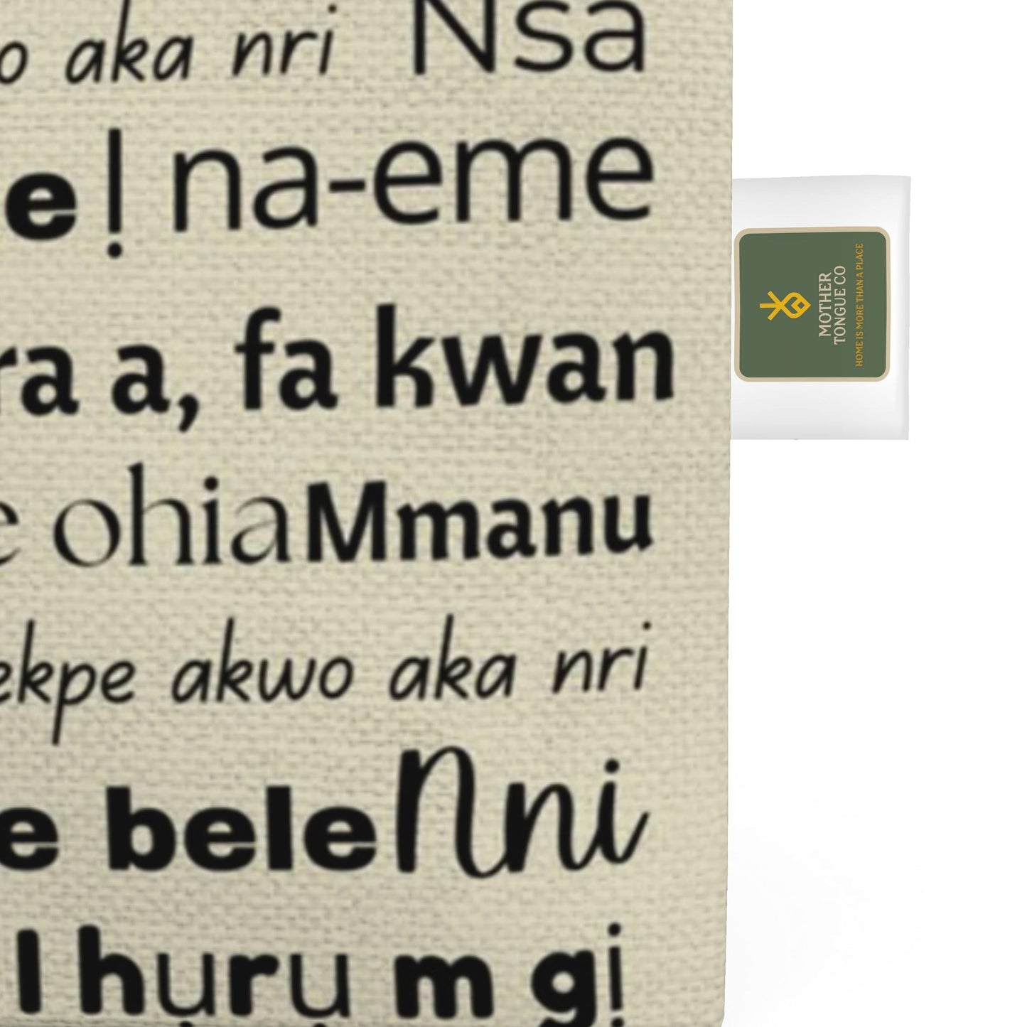 Ivory Echoes Totelet | Igbo Language Tote Bag