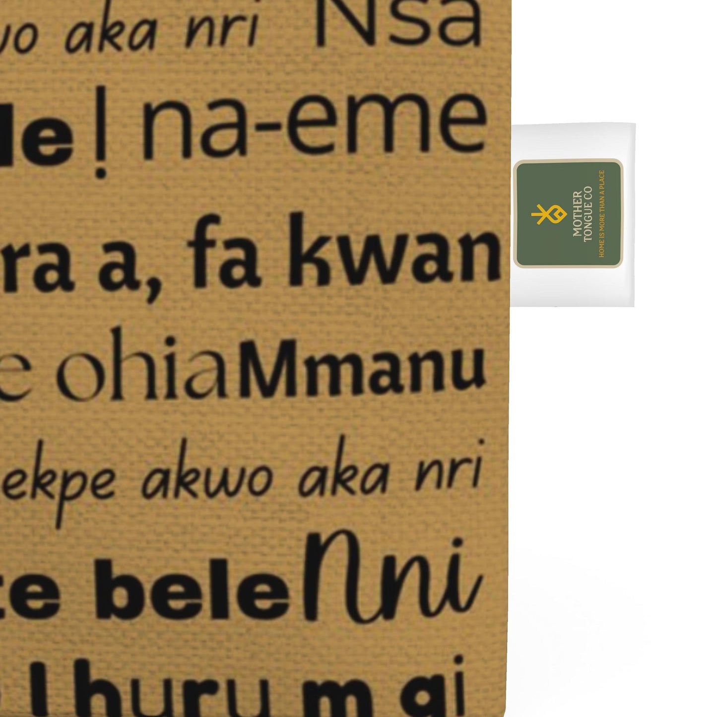 Heritage Echoes Totelet | Igbo Language Tote Bag