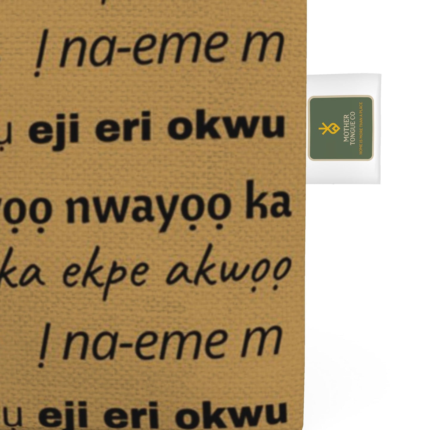 Heritage Echoes Totelet | Igbo Language Tote Bag