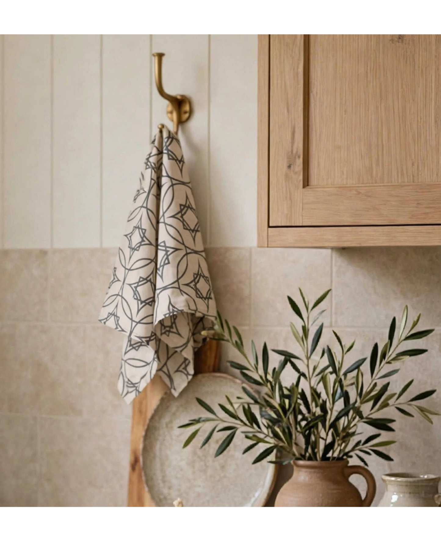 Patterns of Home Kitchen Towel | Stone Geometric Tea Towel