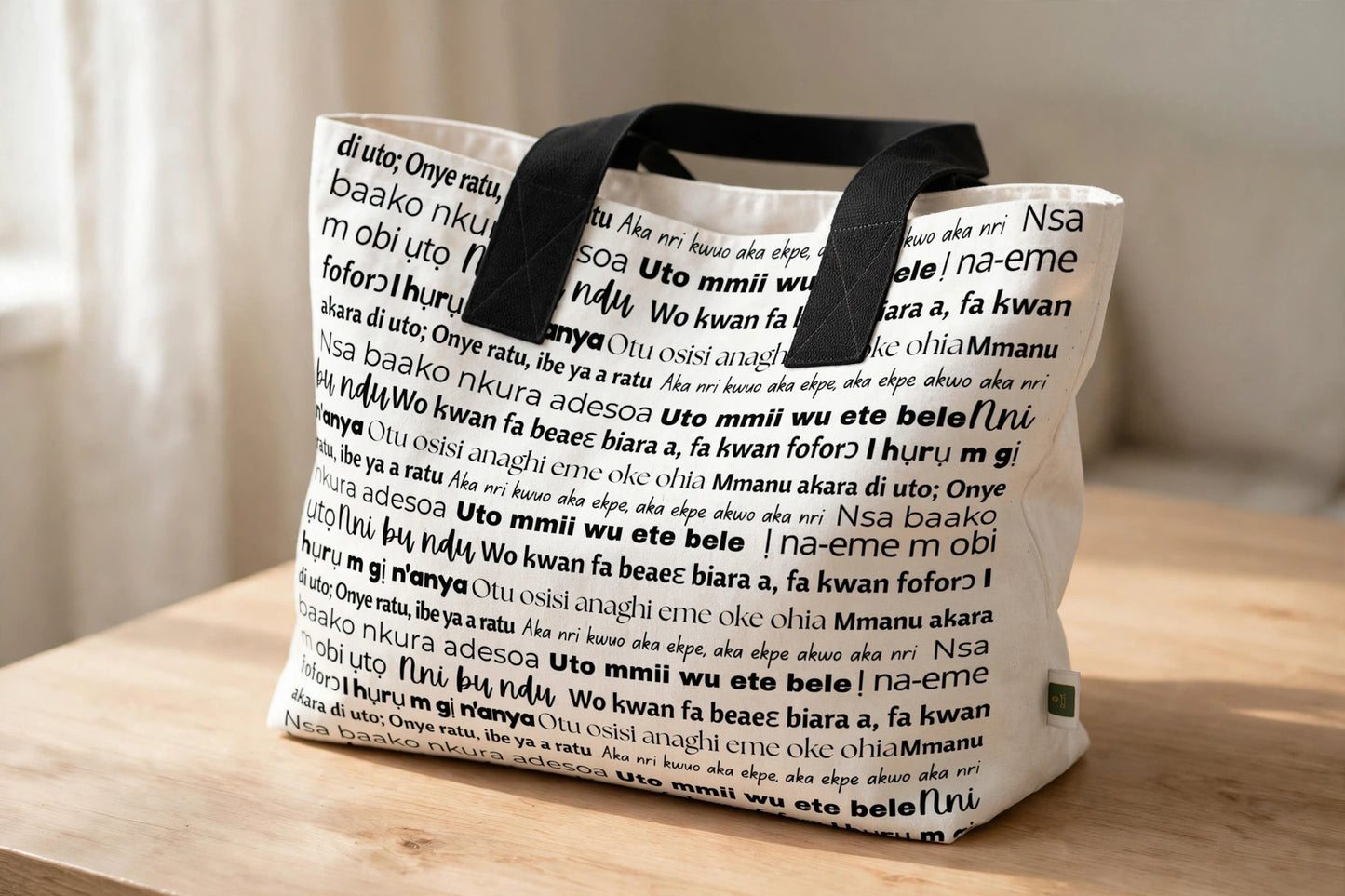Classic Echoes Totelet | Igbo Language Tote Bag