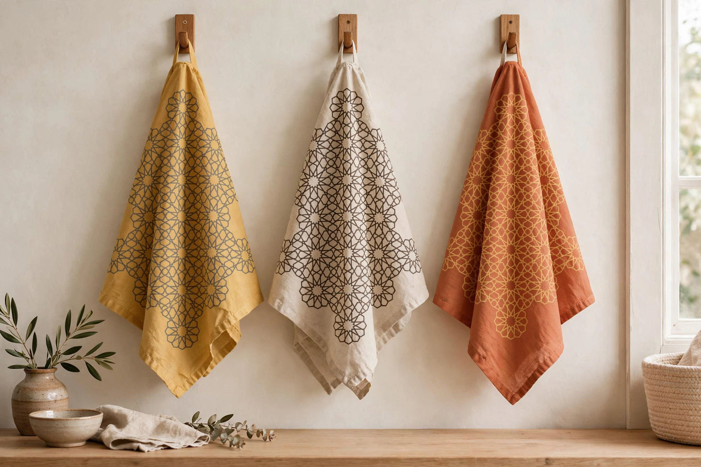 Threads of Heritage Kitchen Towel | Woven Ochre Filipino Tea Towel