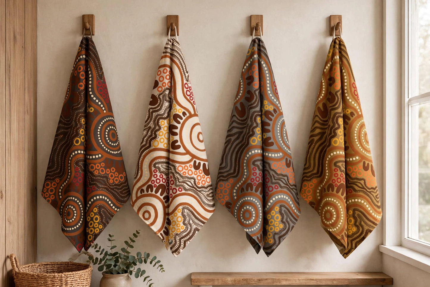 Rhythms of the Earth Tea Towel | River Stone Igbo Kitchen Towel