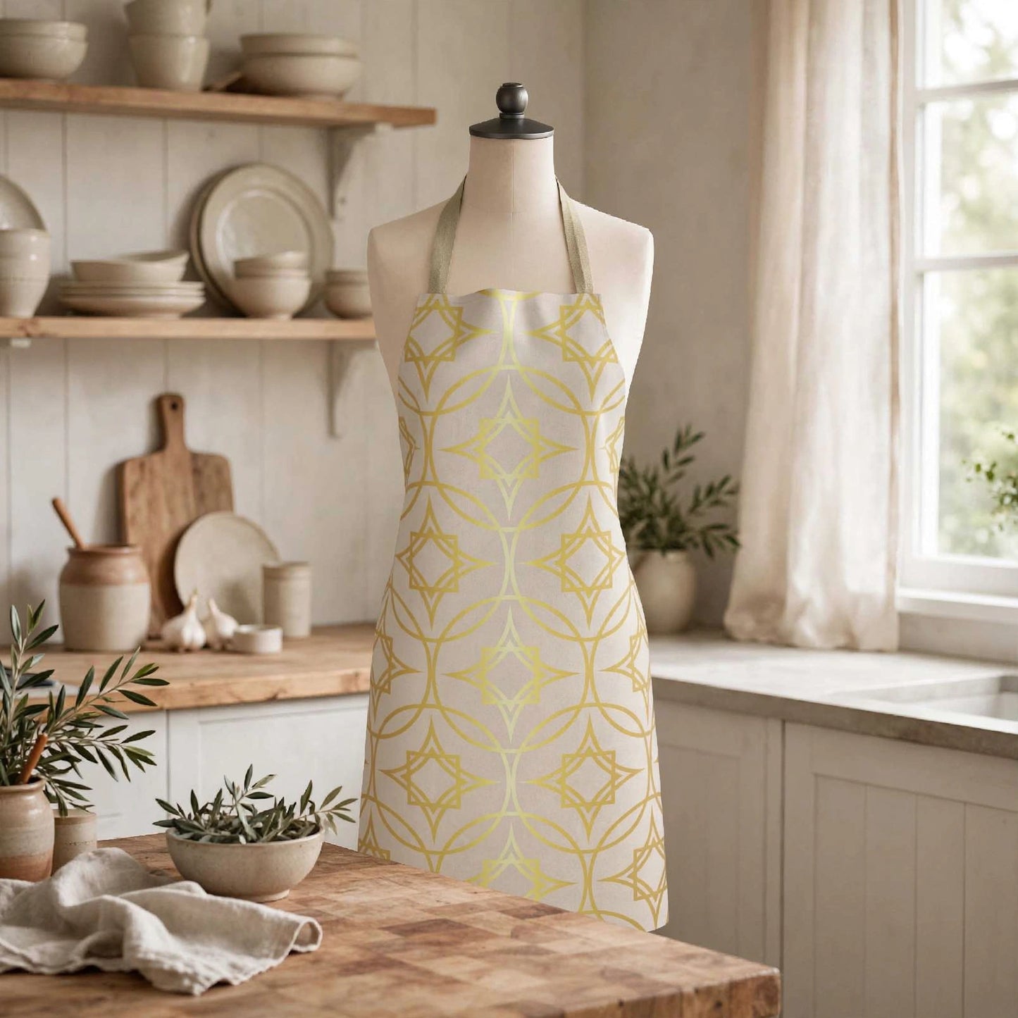 Gather Around the Table Apron | Golden Heritage Pattern Apron