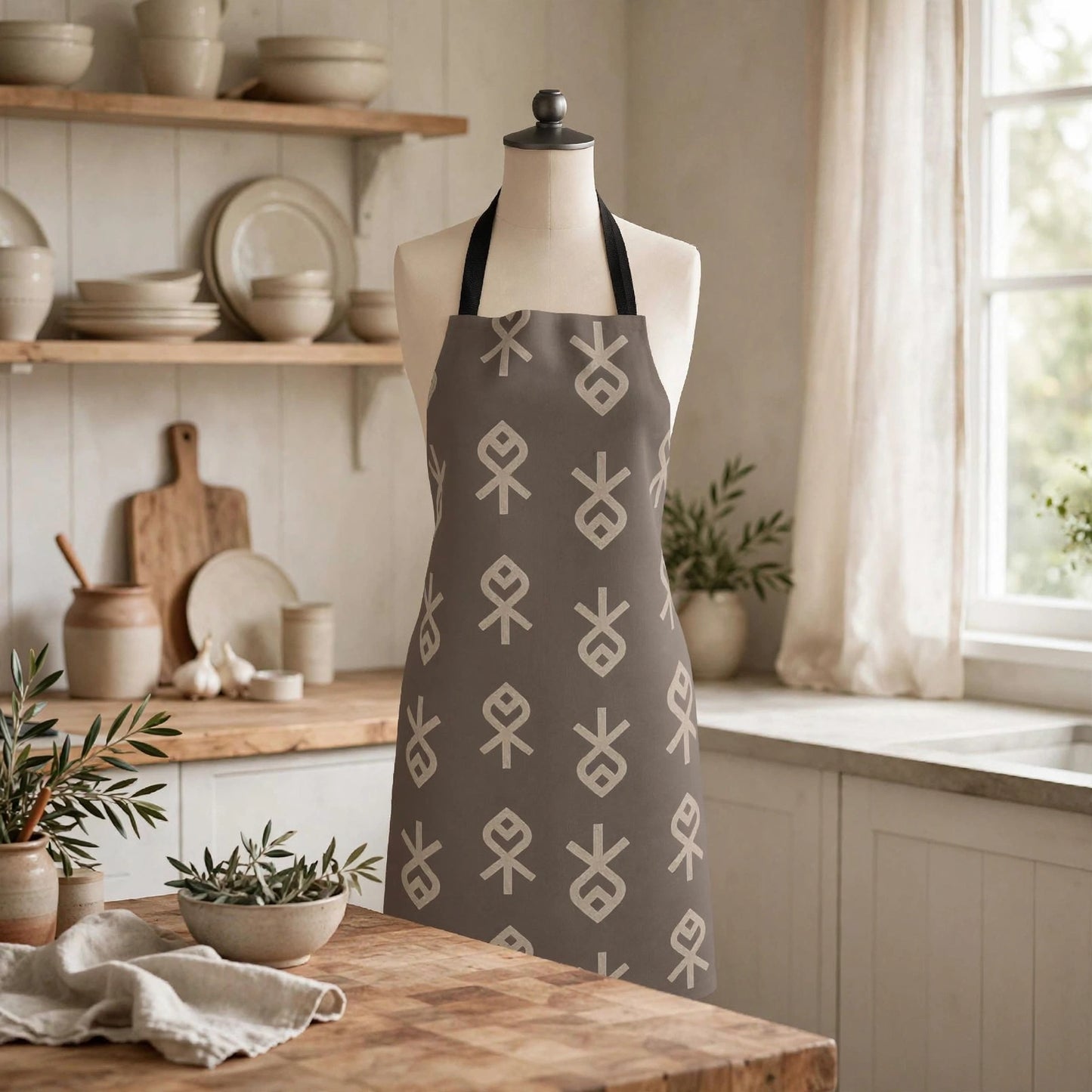 Symbols That Speak Apron | Adinkra Legacy Pattern Apron