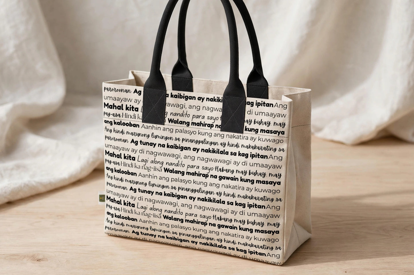 Nostalgic Words of Home Totelet | Tagalog Typography Tote Bag