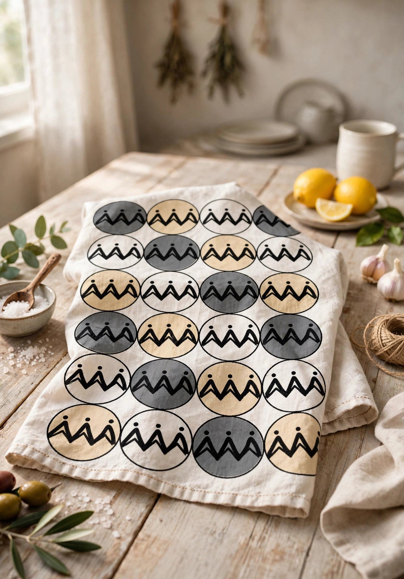 Symbols That Remain Kitchen Towel | Prayer Symbol Batok Tea Towel