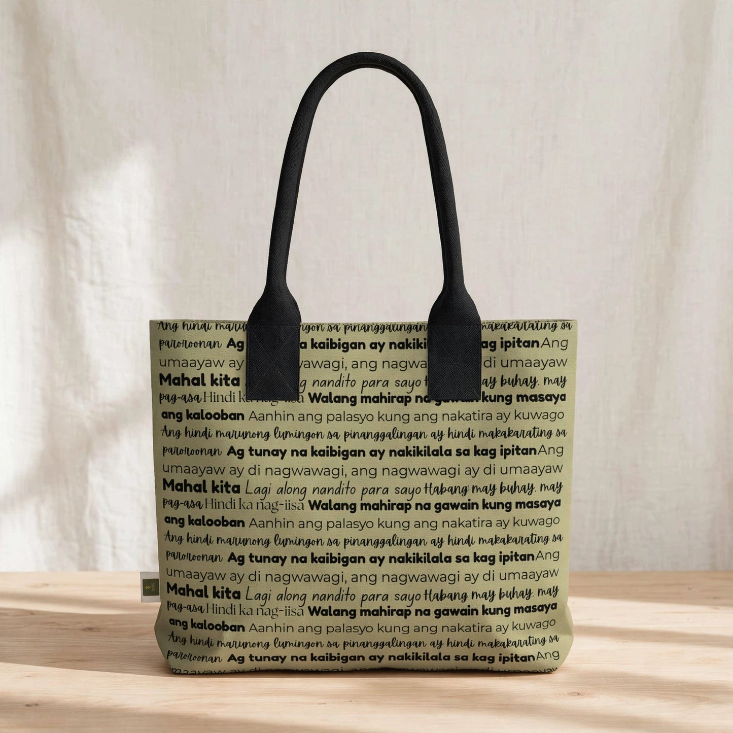 Sage Words of Home Totelet | Tagalog Typography Tote Bag