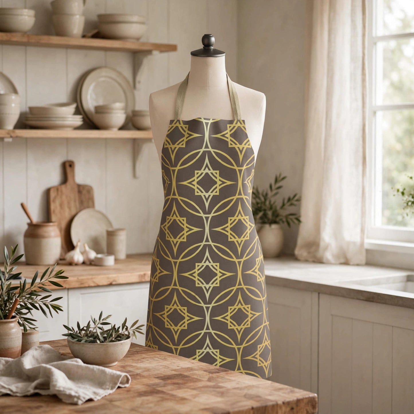 Gather Around the Table Apron | Midnight Heritage Pattern Apron