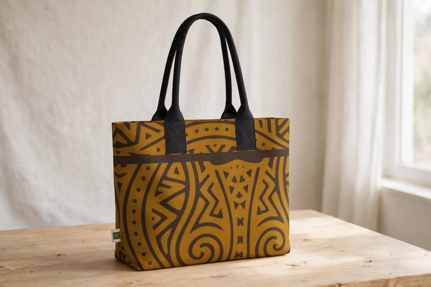 Golden Heritage Totelet | African Geometric Tote Bag