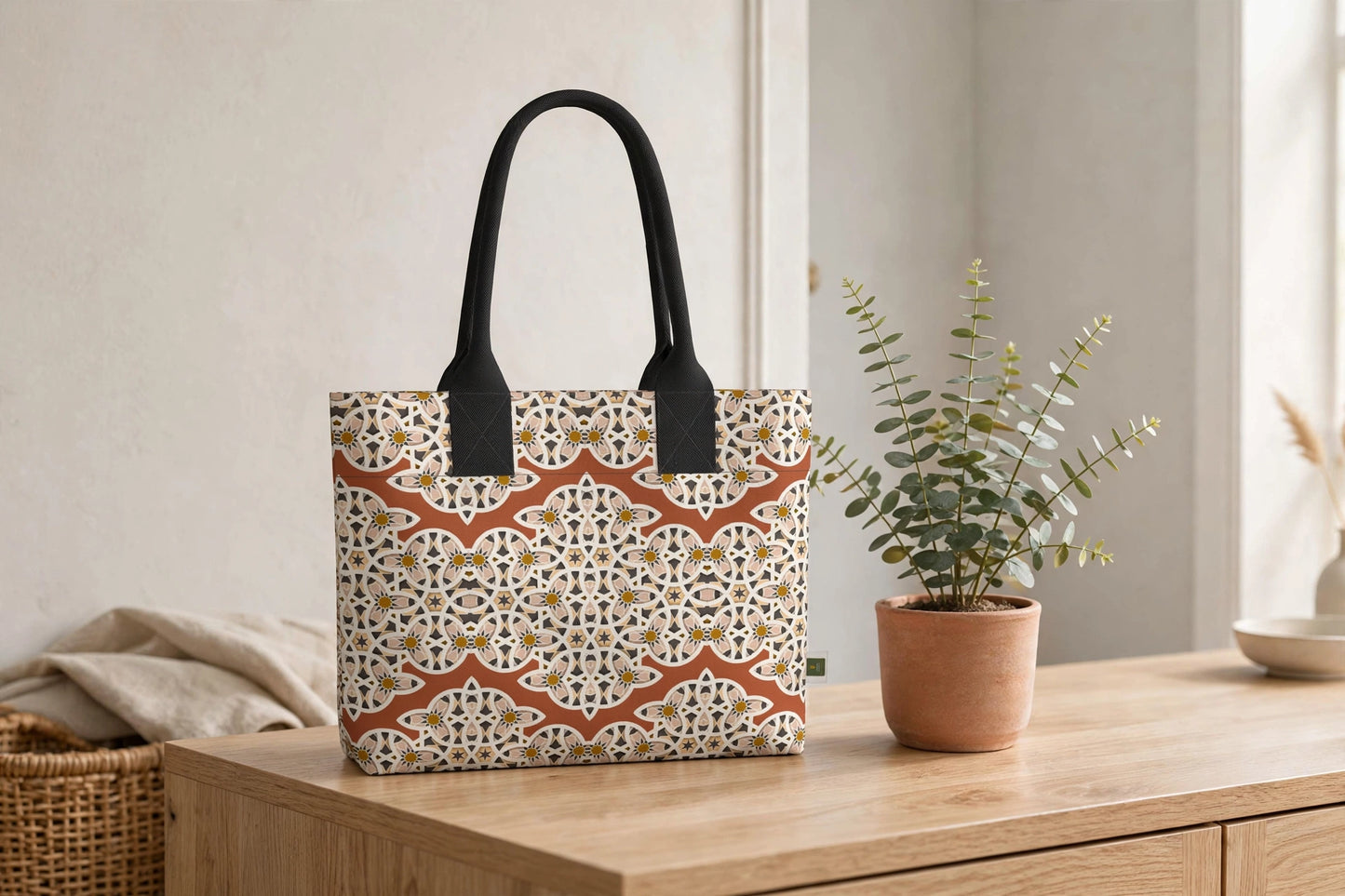 Terracotta Mosaic Totelet | Filipino Patterns of Heritage Tote Bag