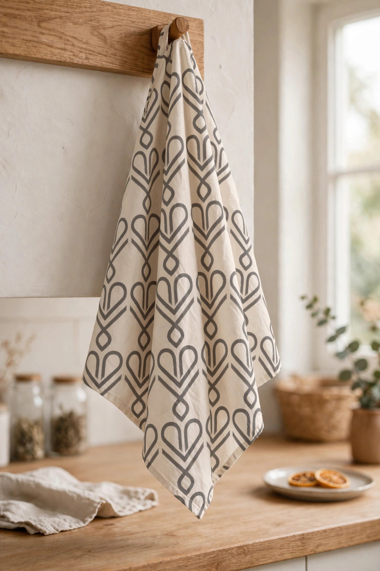 Adinkra Heart Tea Towel | Symbols That Speak Kitchen Towel