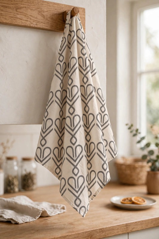 Adinkra Heart Tea Towel | Symbols That Speak Kitchen Towel