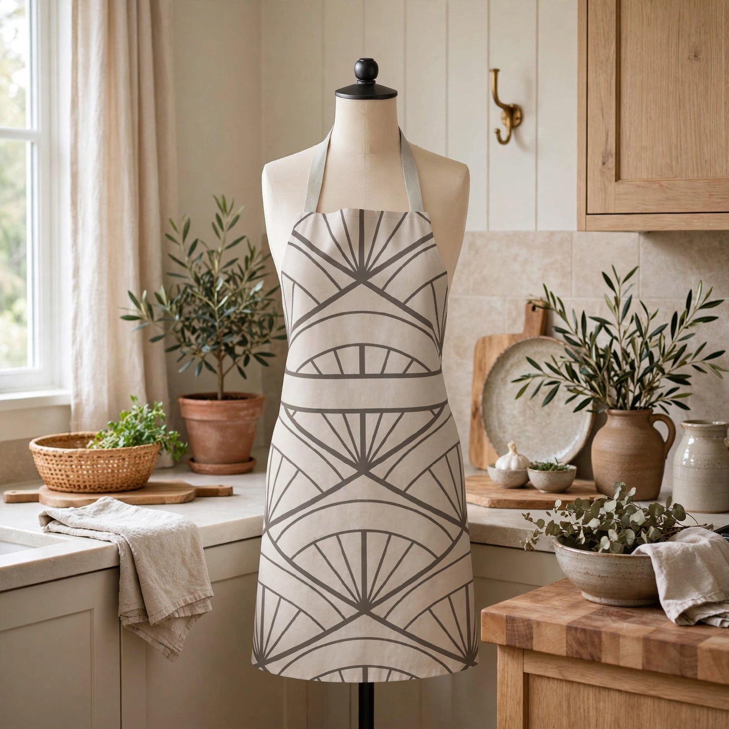 Threads of Home Apron | Stone Filipino Pattern Apron