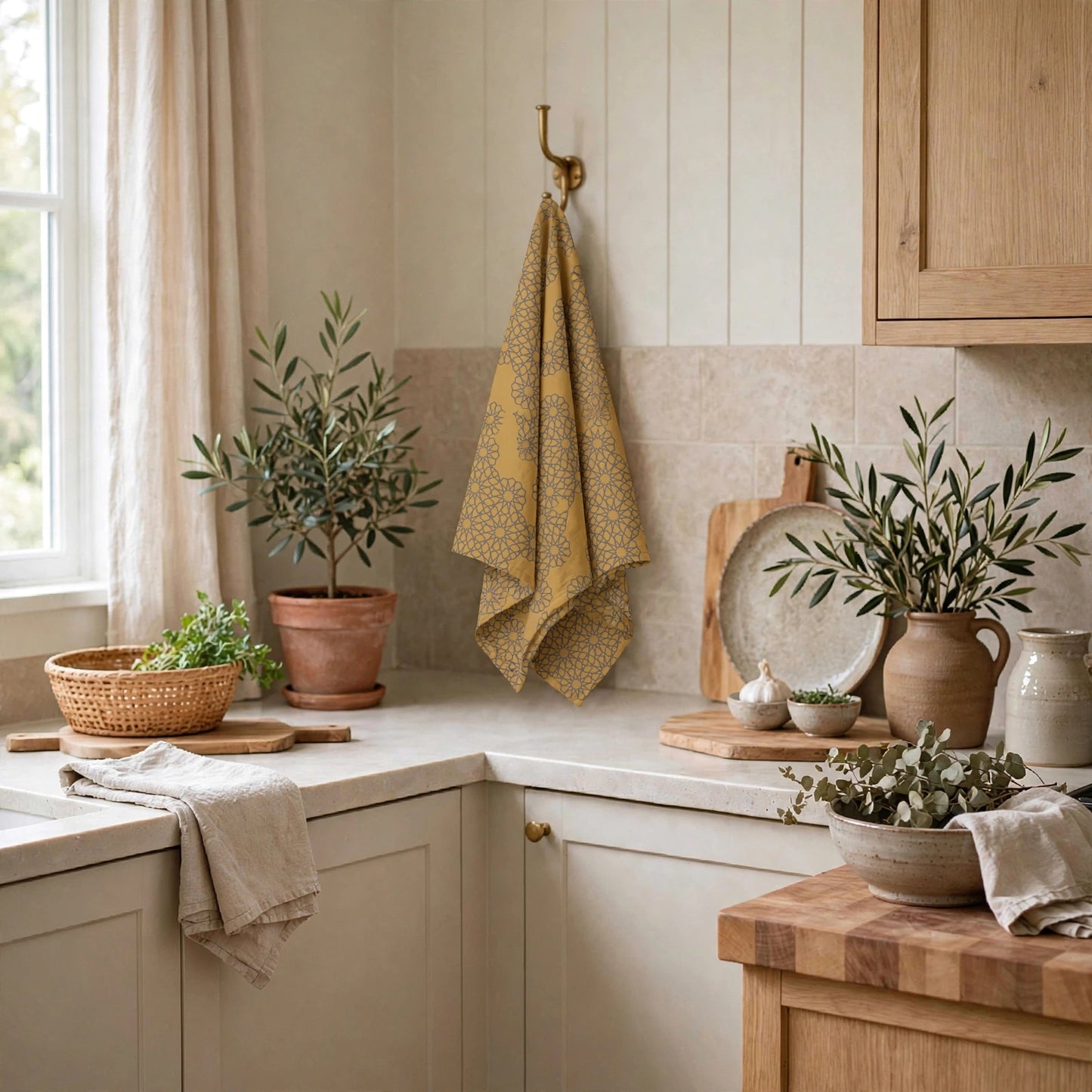 Threads of Heritage Kitchen Towel | Woven Ochre Filipino Tea Towel