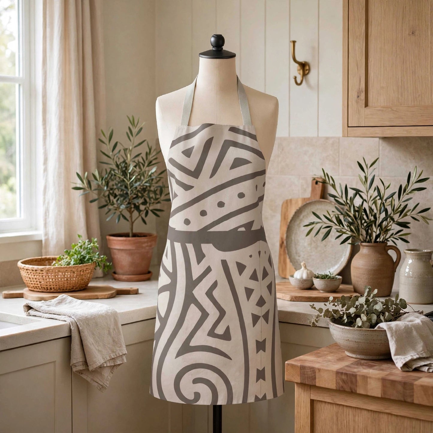 Rhythms of the Earth Apron | Stone Tribal Pattern Apron