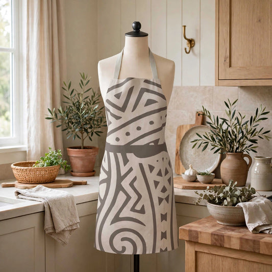 Rhythms of the Earth Apron | Stone Tribal Pattern Apron