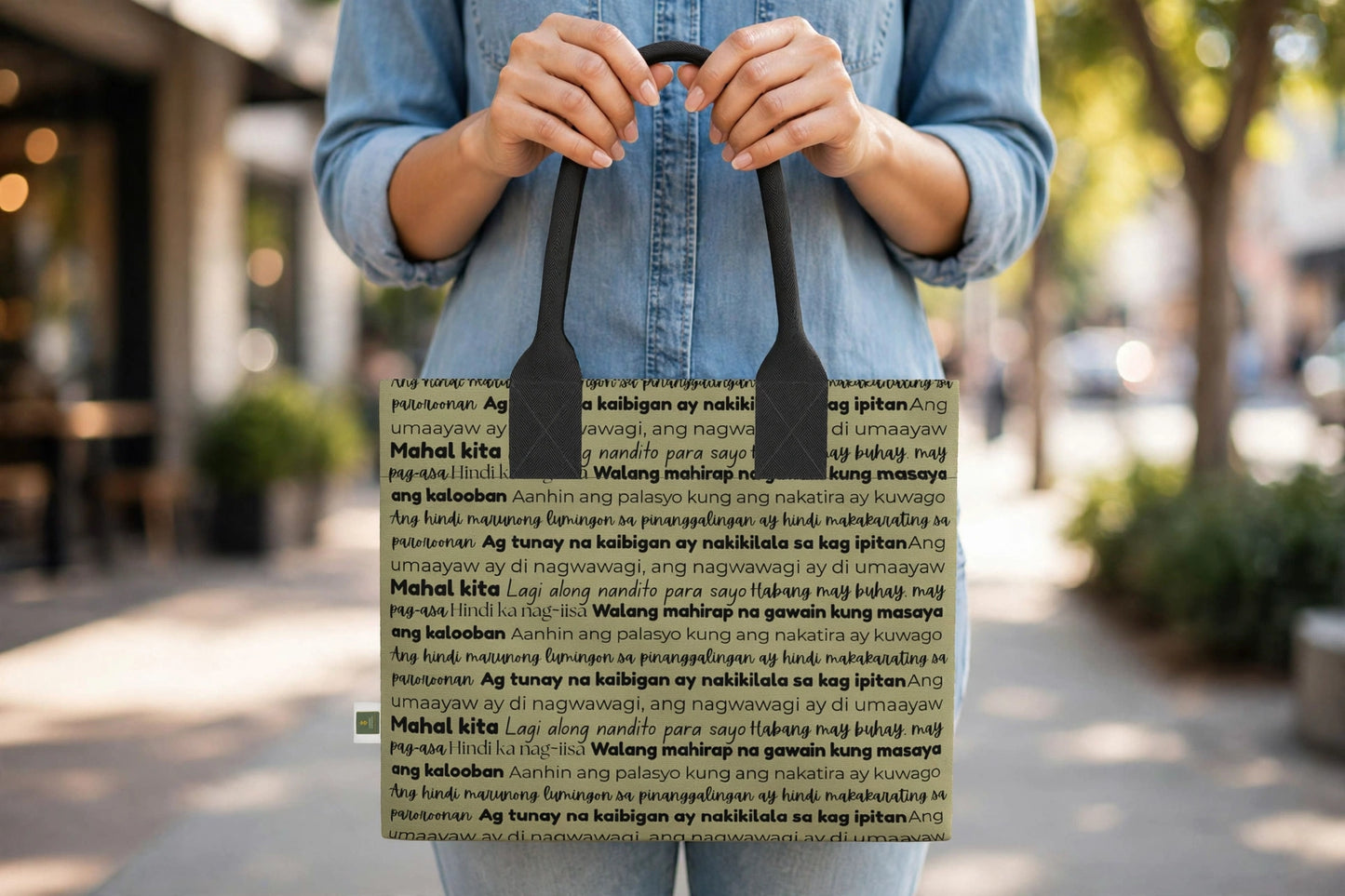 Sage Words of Home Totelet | Tagalog Typography Tote Bag