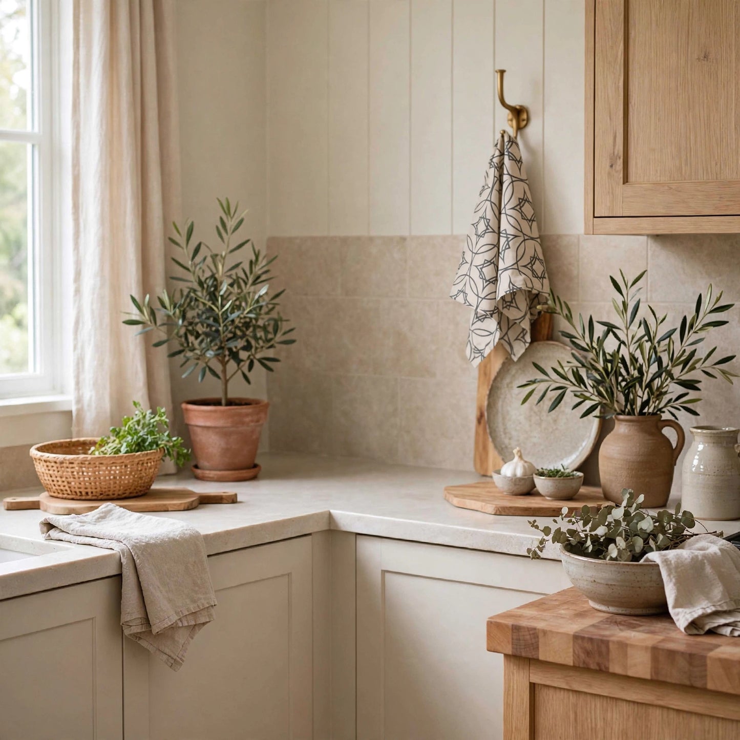 Patterns of Home Tea Towel | Stone Filipino Kitchen Towel