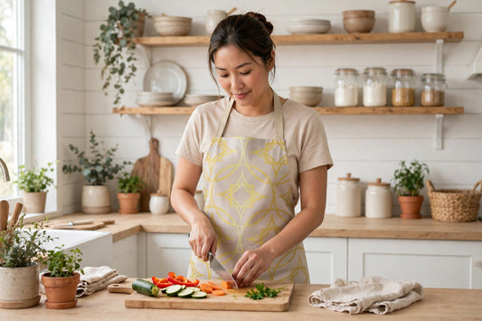 Gather Around the Table Apron | Golden Heritage Pattern Apron