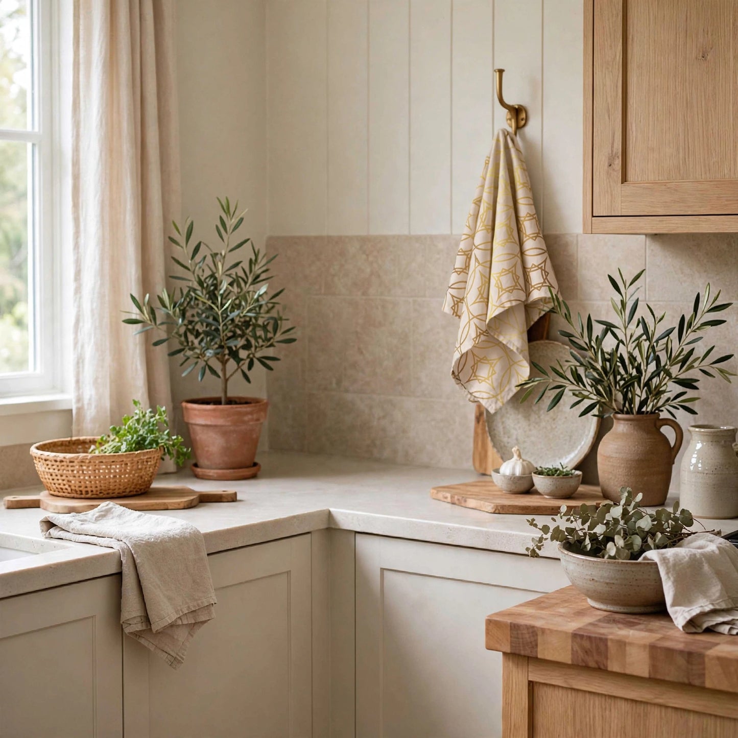 Patterns of Home Tea Towel | Golden Sand Filipino Kitchen Towel