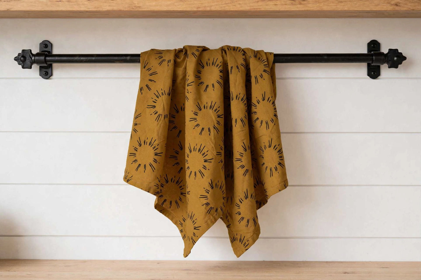 Rising Sun Tea Towel | Golden Ochre Filipino Kitchen Towel