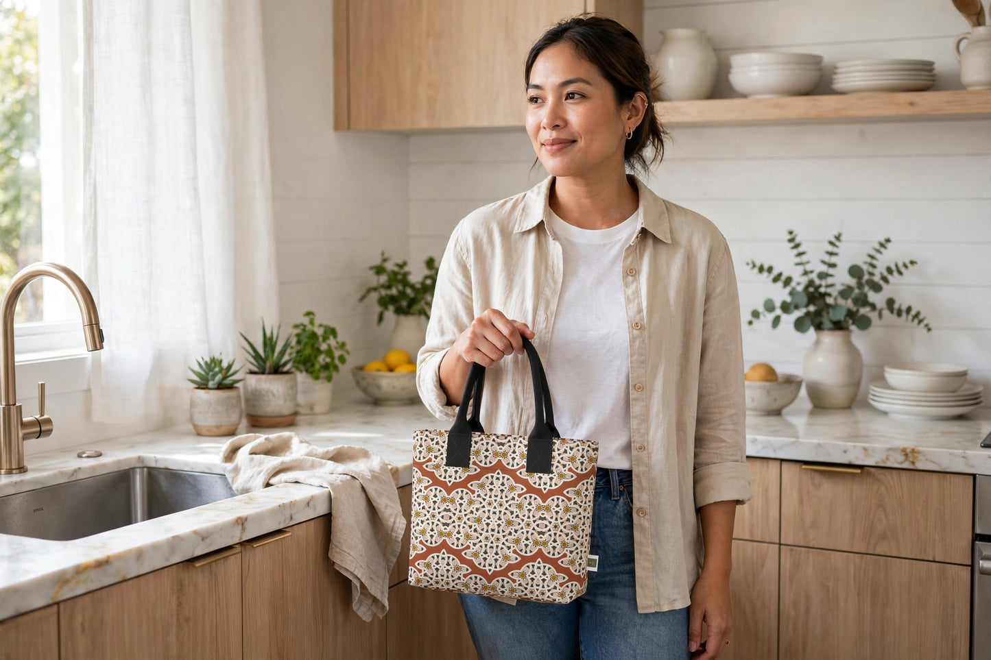 Terracotta Mosaic Totelet | Filipino Patterns of Heritage Tote Bag