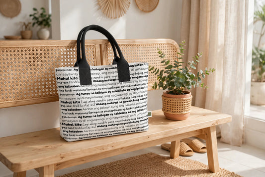 Classic Words of Home Totelet | Tagalog Typography Tote Bag