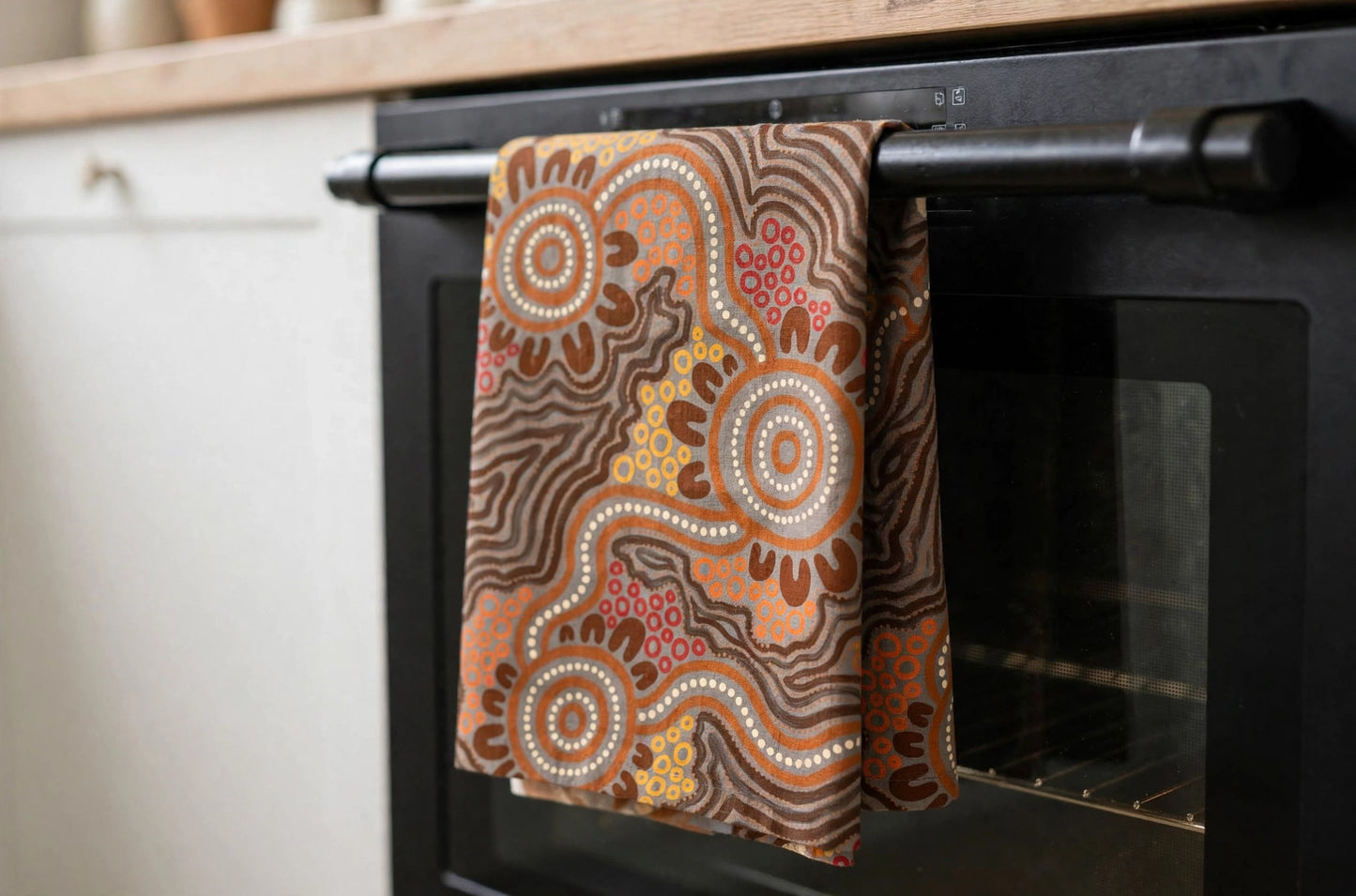 Rhythms of the Earth Tea Towel | River Stone Igbo Kitchen Towel