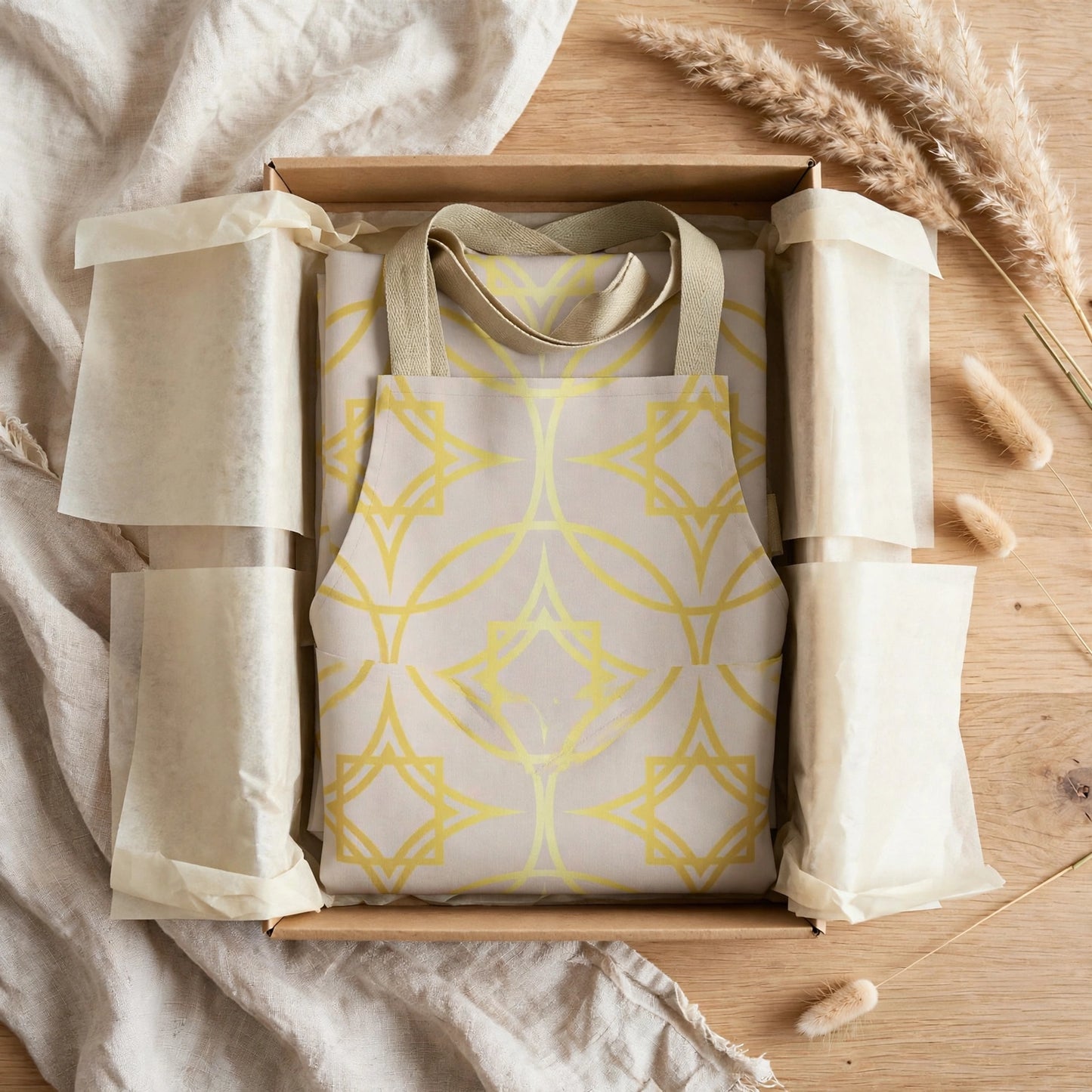 Gather Around the Table Apron | Charcoal Heritage Pattern Apron