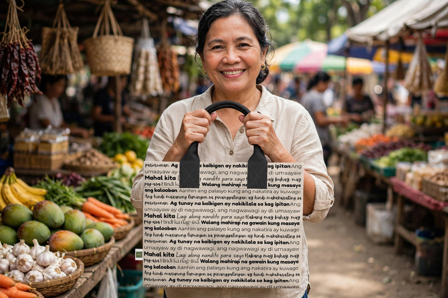 Nostalgic Words of Home Totelet | Tagalog Typography Tote Bag