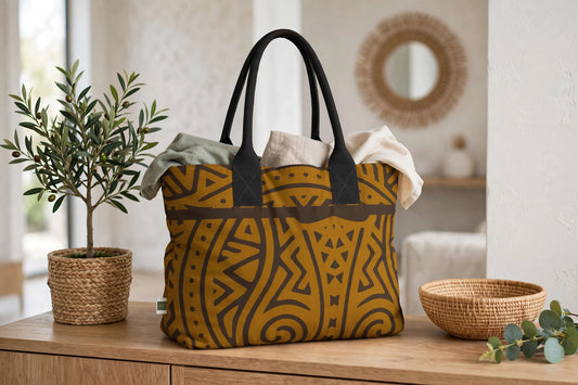 Golden Heritage Totelet | African Geometric Tote Bag