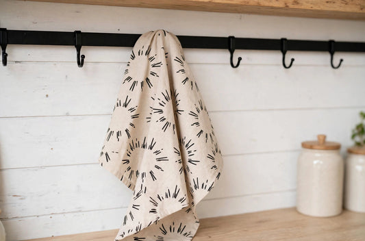 Rising Sun Tea Towel | Warm Linen Filipino Kitchen Towel