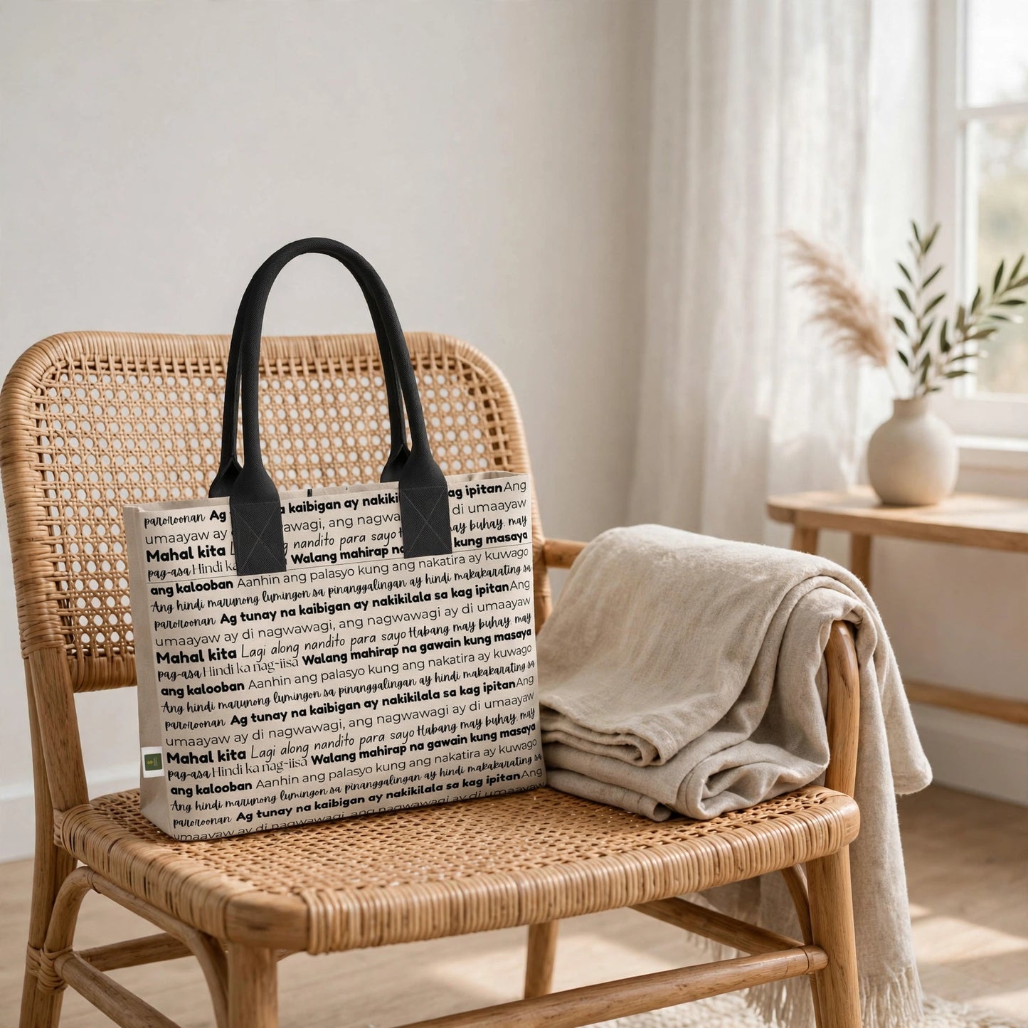 Nostalgic Words of Home Totelet | Tagalog Typography Tote Bag
