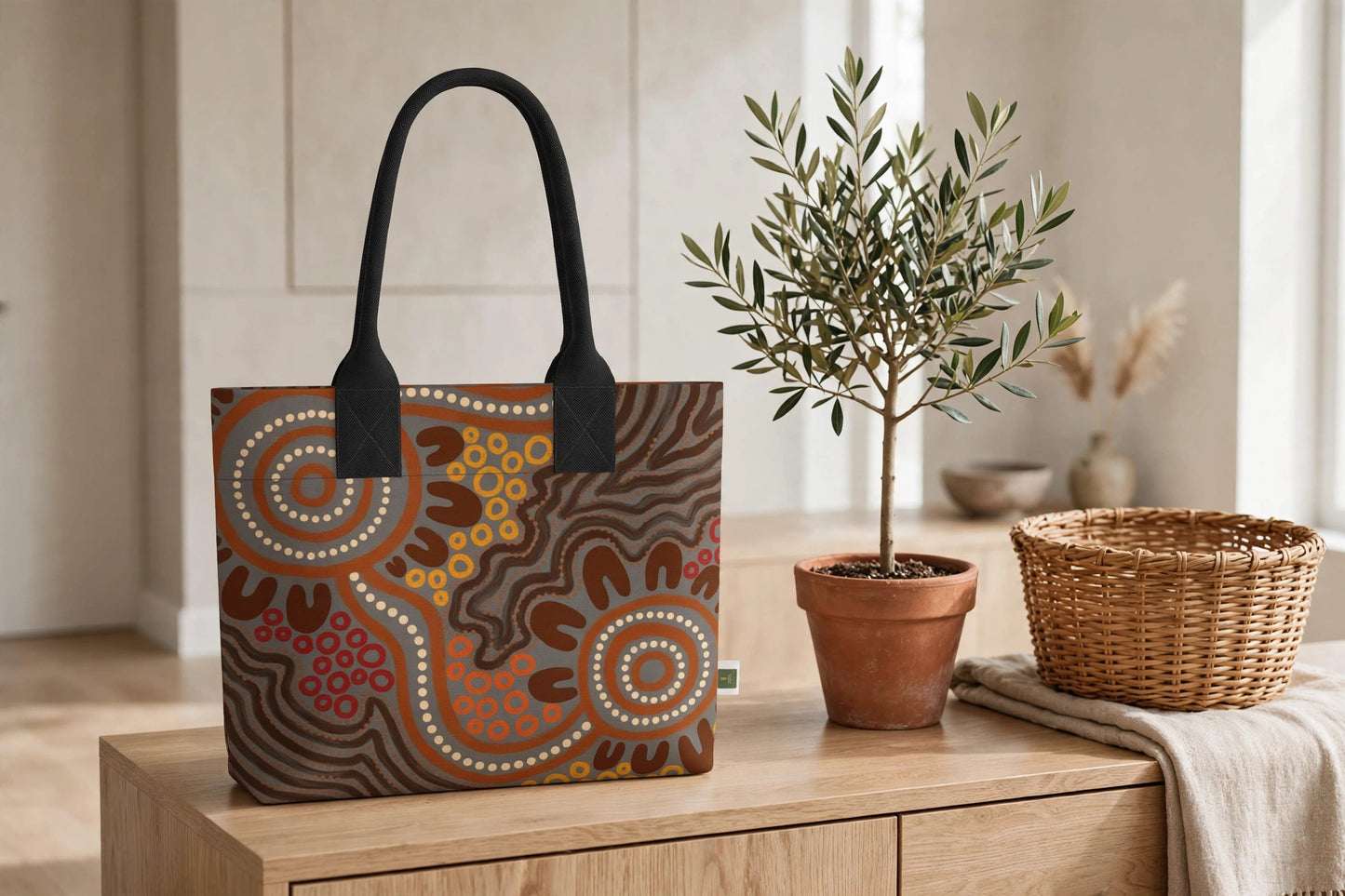 River Stone Totelet | Igbo Heritage Tote Bag