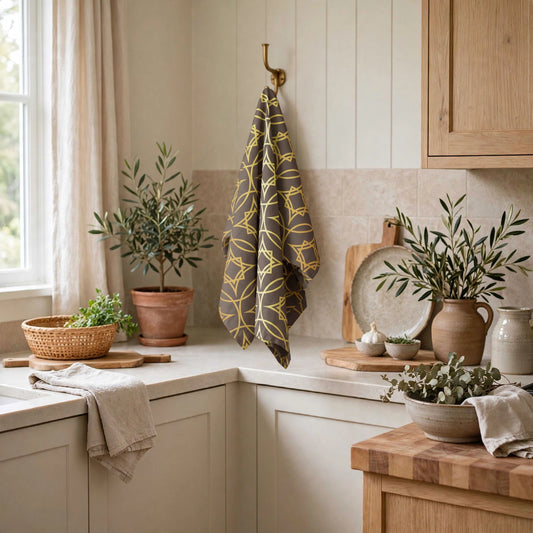 Patterns of Home Tea Towel | Charcoal Filipino Kitchen Towel