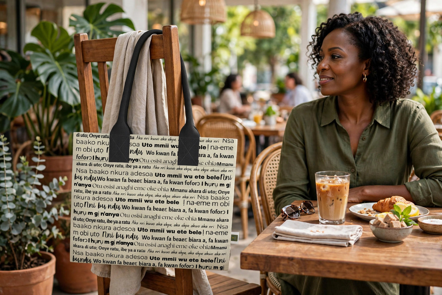 Ivory Echoes Totelet | Igbo Language Tote Bag