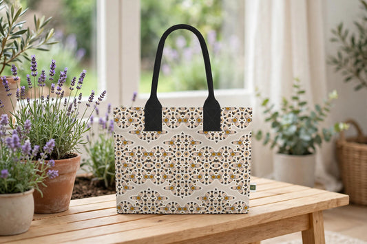Ivory Mosaic Totelet | Filipino Patterns of Heritage Tote Bag